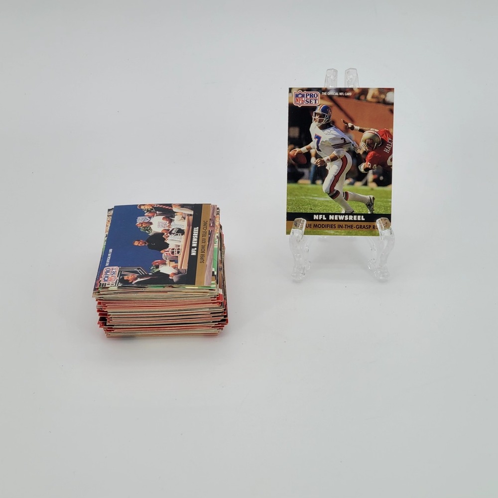 1991 Pro Set NFL 95+ Newsreel Football Card Lot